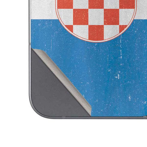 Croatia Flag Distressed Google Pixel 9 Pro Fold Skin